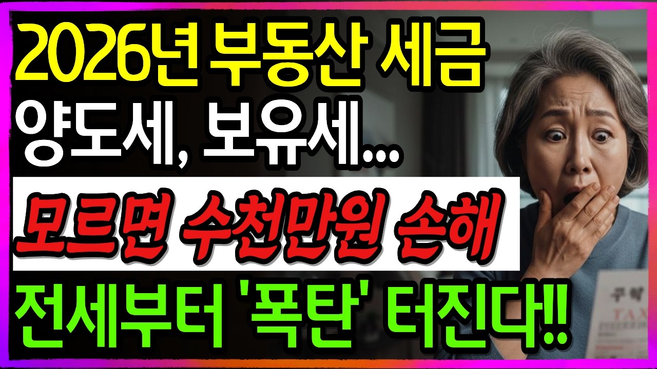 2026년 개정 '재산세 고지서 보고 기절 ' 1주택자도 피할 수 없는 보유세 대란 총정리