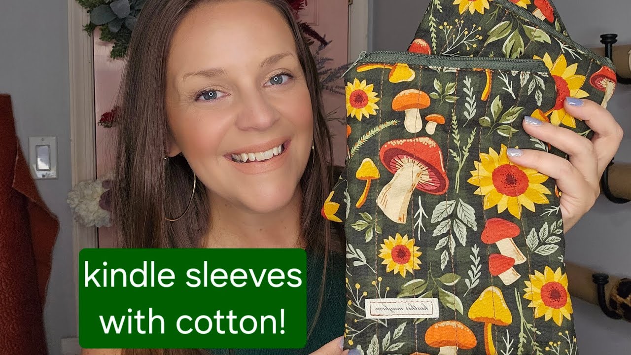 FREE kindle sleeve pattern!! FALL launch prep with me 🍁🍂 Beginner friendly cotton sewing project!