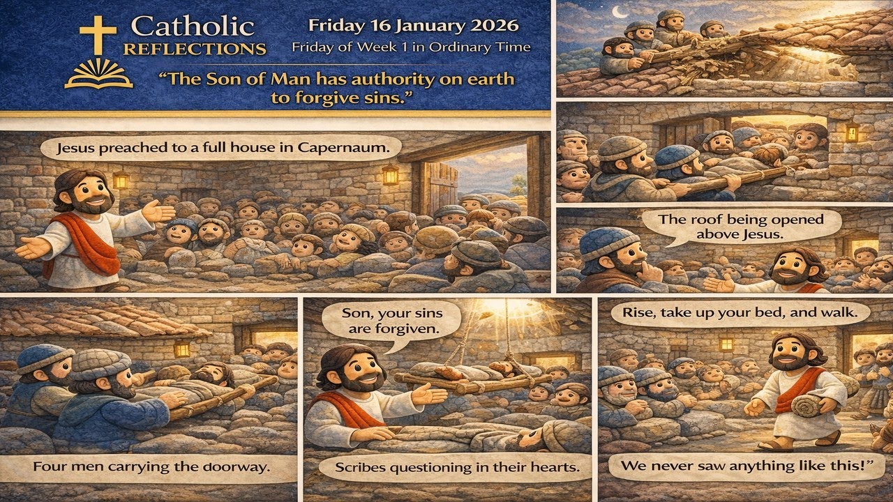 Catholic Reflections - Friday 16 January 2026, Friday of week 1 in Ordinary Time, Mark 2:1–12