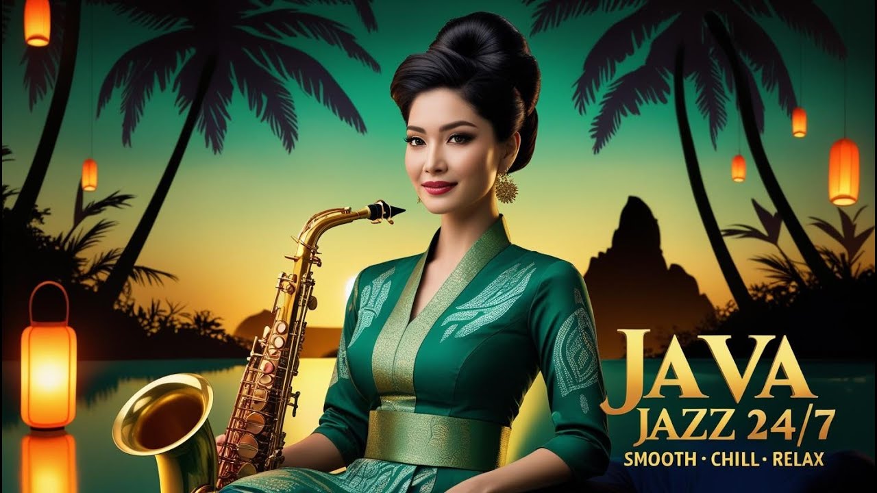 Relaxing Java Jazz Keroncong Fusion | 24/7 Smooth Jazz Live Stream for Study, Work & Chill