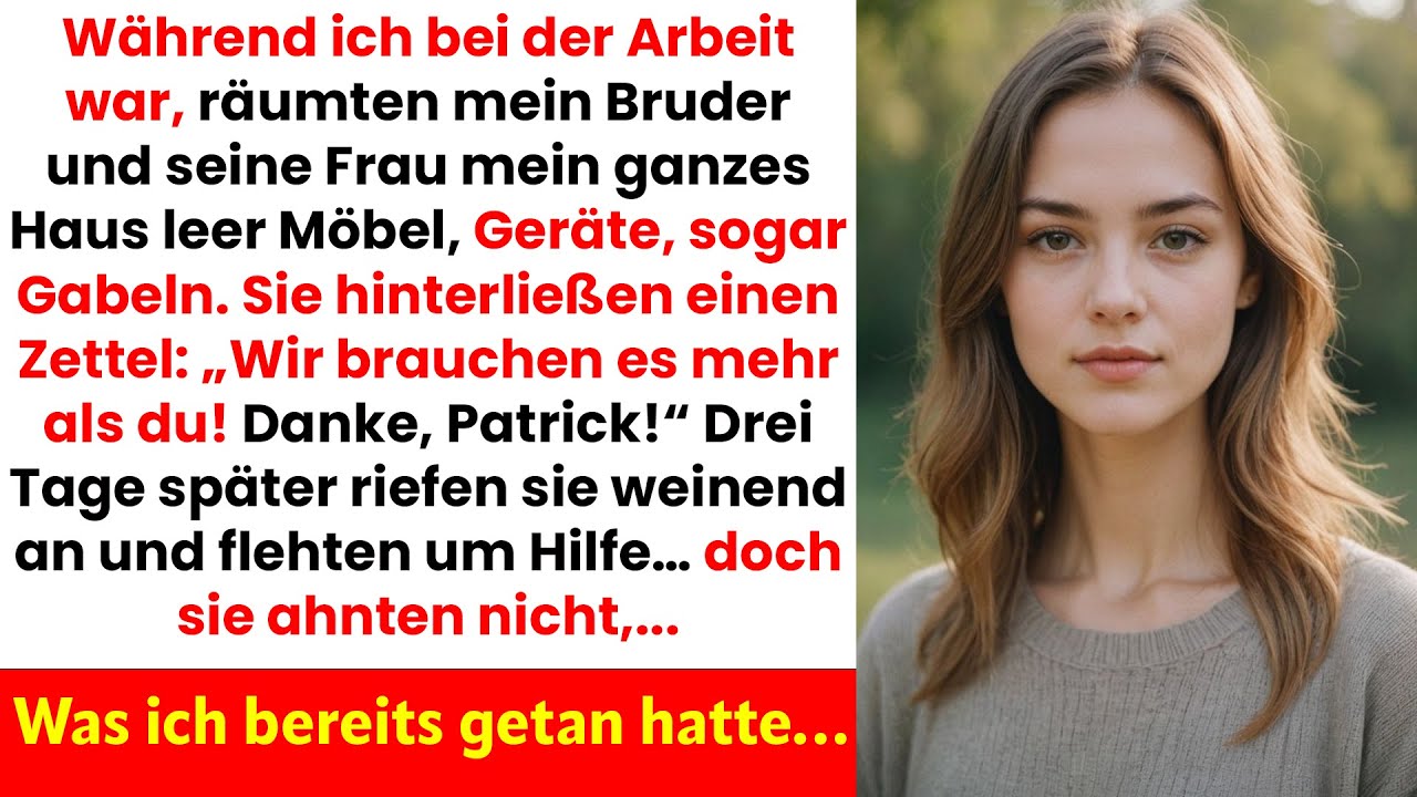Mein Bruder stahl mein ganzes Haus doch drei Tage später bereute er alles…