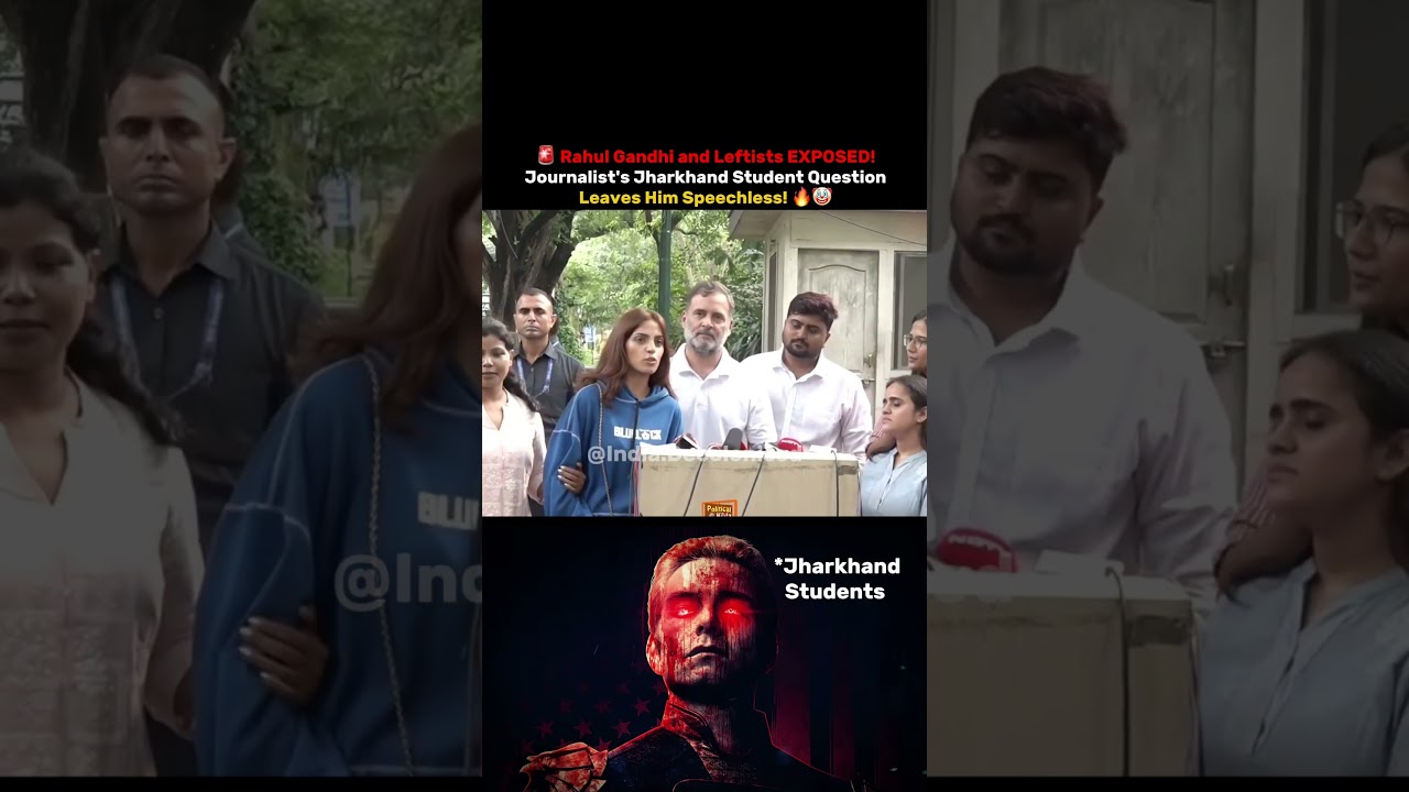 Watch how Rahul Gandhi shuts down a journalist who asked him about students protesting in Jharkhand.