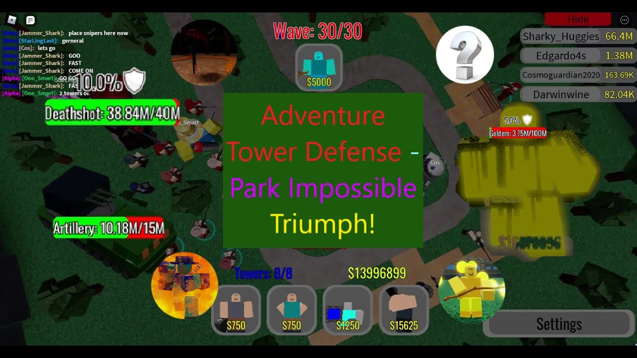 (New Challenging Map) Park Impossible Triumph! || [Roblox] Adventure Tower Defense