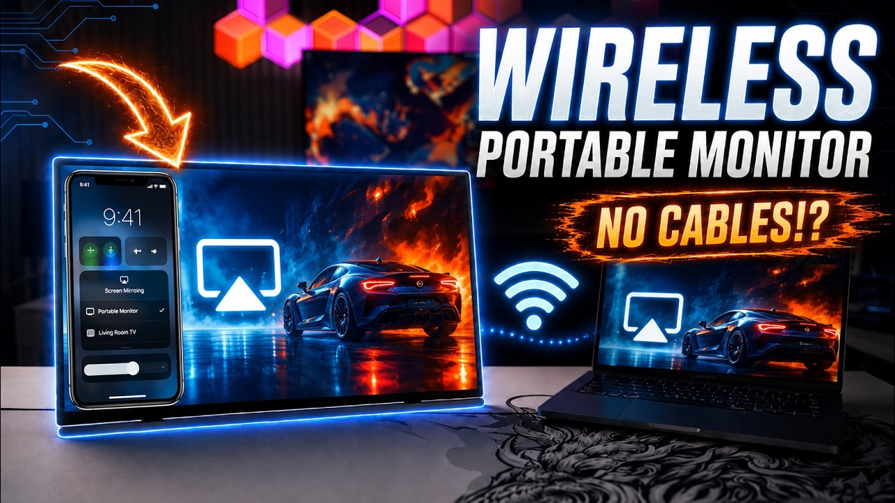 This Portable Monitor Needs ZERO Cables to Work?! (UPERFECT BE156EF)
