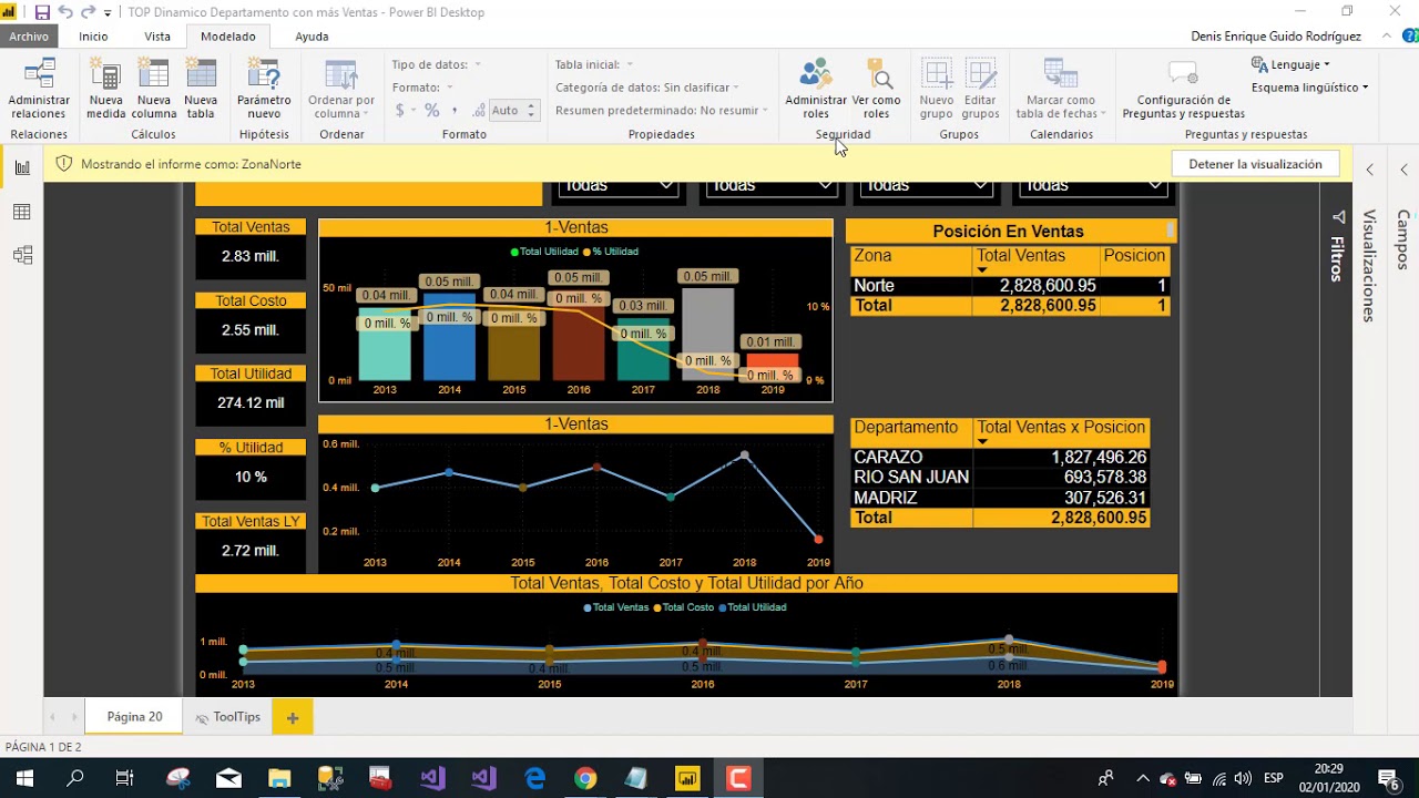 90 Seguridad a nivel de fila RLS con Power BI