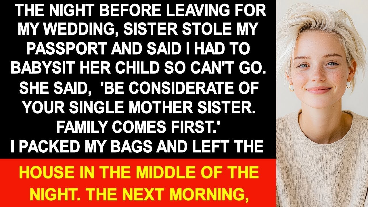 The night before my wedding, my sister stole my passport to force me to babysit...