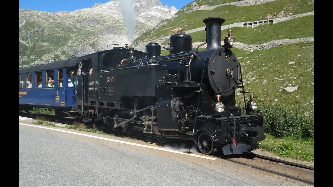 DFB Furka Dampfbahn Gletsch 4K/UHD 2160P 60fps