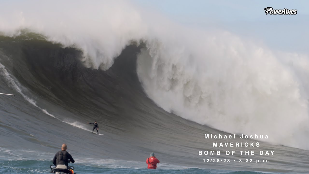 Mavericks  Bomb Of The Day 💣  Michael Joshua ⚡️12/28/23 #surf #mavericks #powerlinesproductions