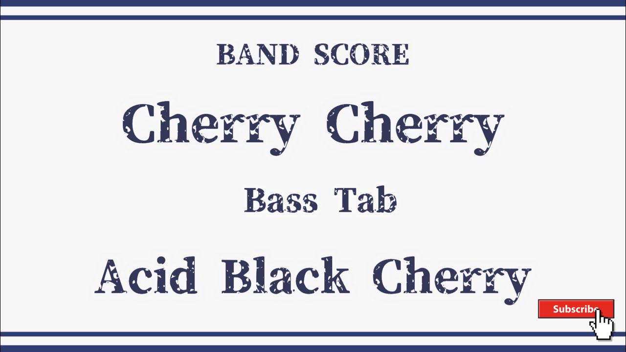 【Acid Black Cherry】バンドスコア『Cherry Cherry』 BASS TAB