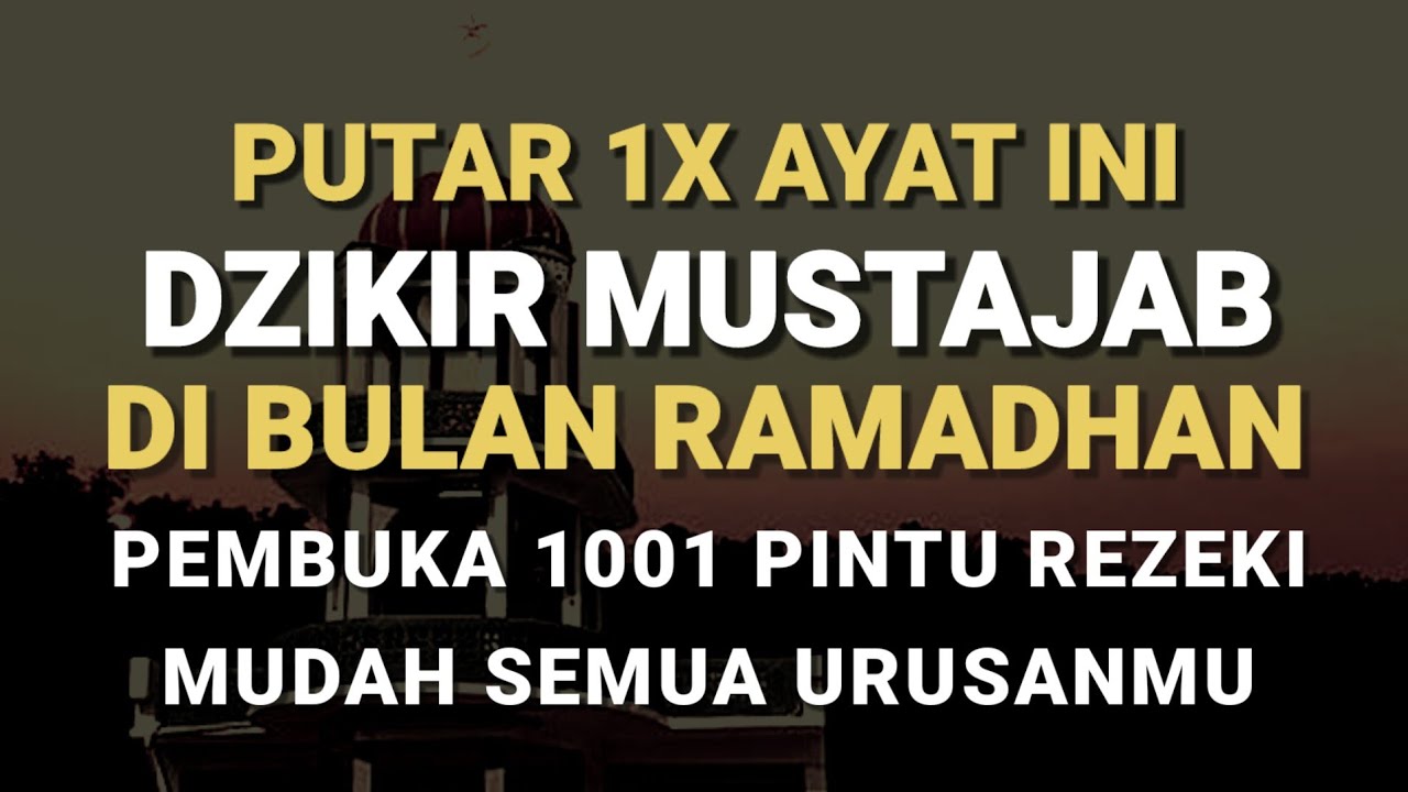 MUSTAJAB !! Dzikir Sunnah Pembuka Rezeki Dari Segala Penjuru, Tenangkan Hati & Pikiran - Zikir Malik
