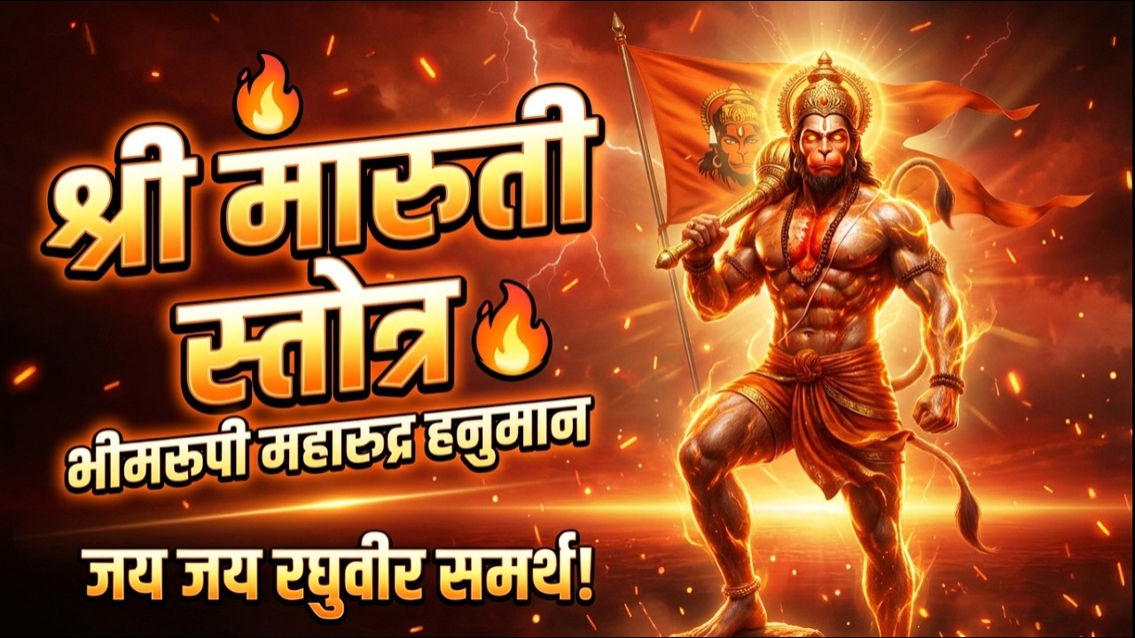 भीमरूपी महारुद्रा मारुती स्तोत्र | Hanuman  | Powerful War Energy Chant | संकट निवारण स्तोत्र