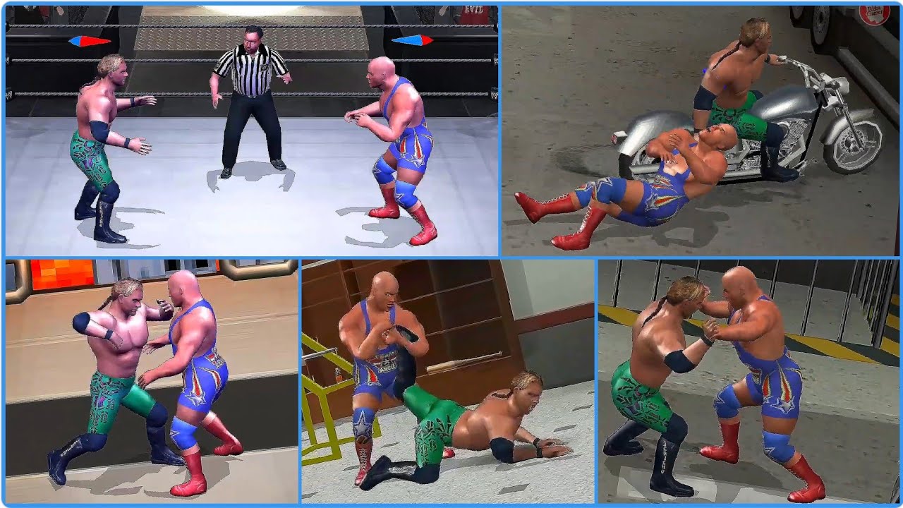WWE SmackDown Here comes the pain Chris Jericho Vs Kurt Angle Hardcore Match Gameplay 1080p 60FPS
