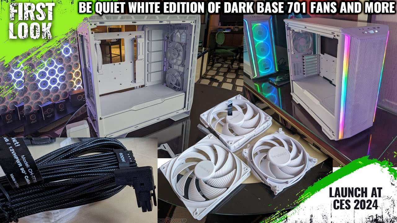 be quiet! White Editions of Dark Base 701, Dark Base Pro 901, Fans, And More Launch At CES 2024