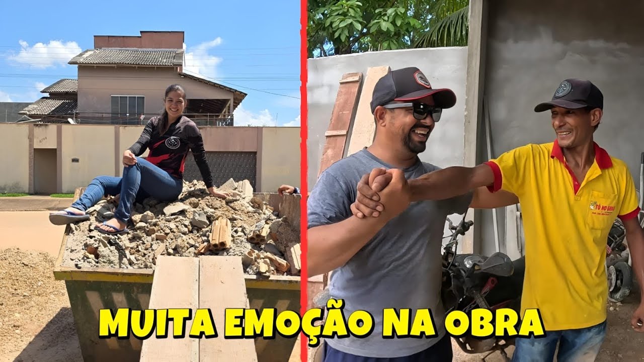 MUITA EMOÇÃO NA OBRA !! FIZEMOS UMA LIMPEZA GERAL PARA COMPACTAR O ATERRO