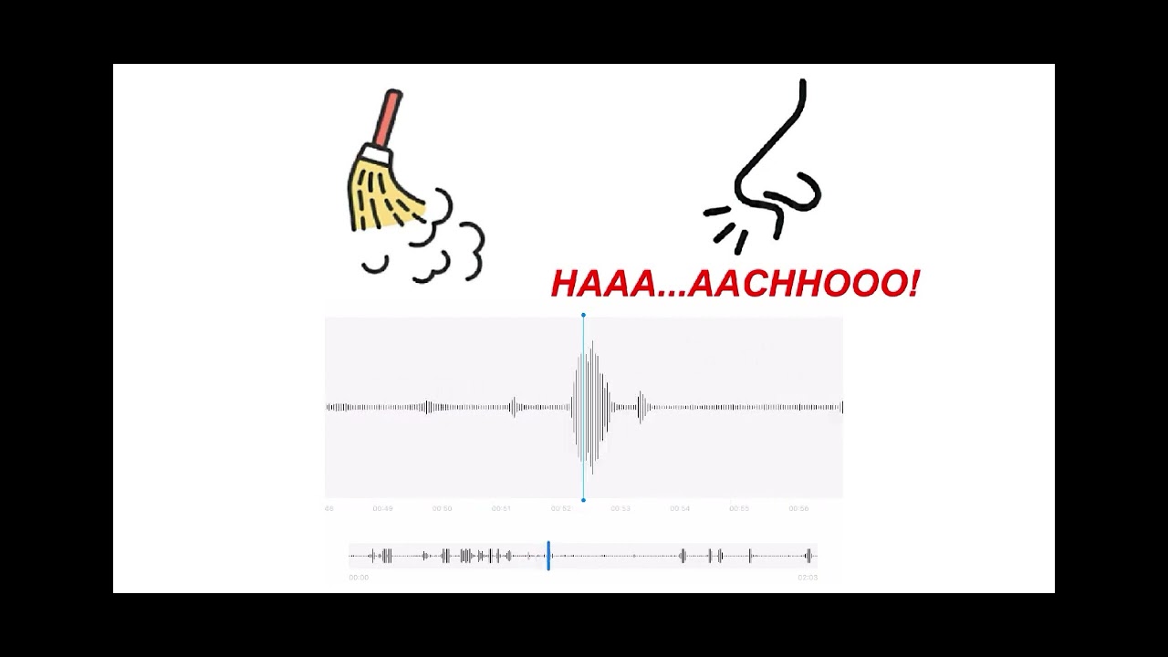 Allergy sneeze in a cold dusty lab