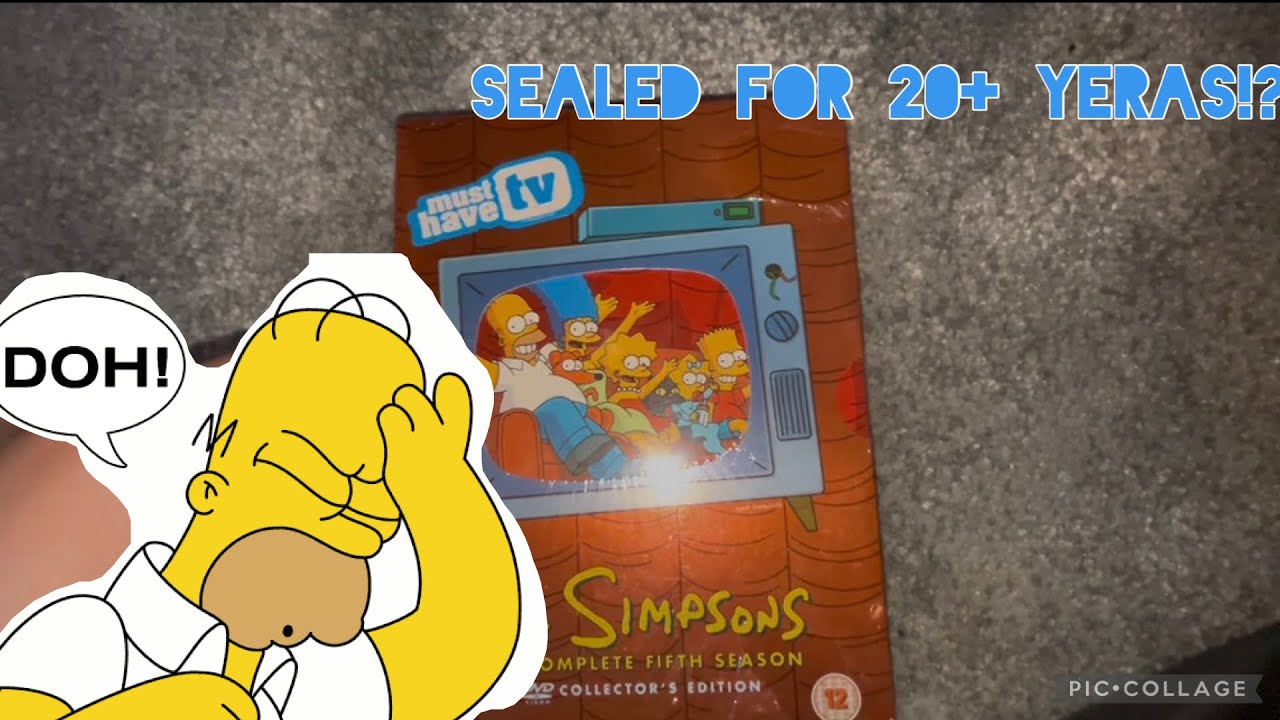 OPENING A 20 YEAR OLD  SEALED DVD!?!?? (The Simpsons Season 5 dvd) 