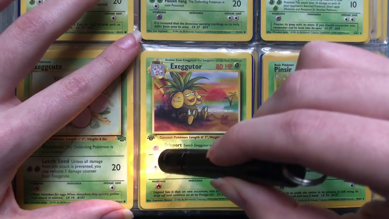 ASMR Pokemon Card Inspecting and Cleaning [no talking]