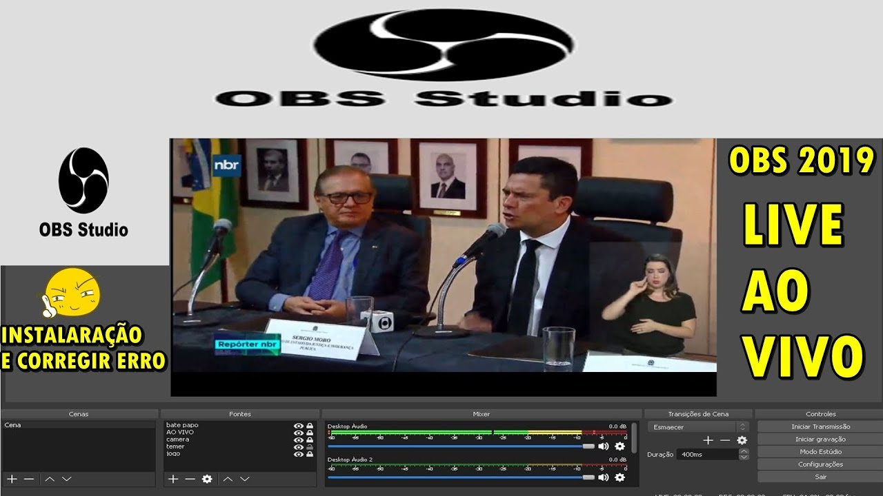 COMO INSTALAR OBS STUDIO E CORREGIR ERRO NA INSTALA&Ccedil;&Atilde;O 2019 !