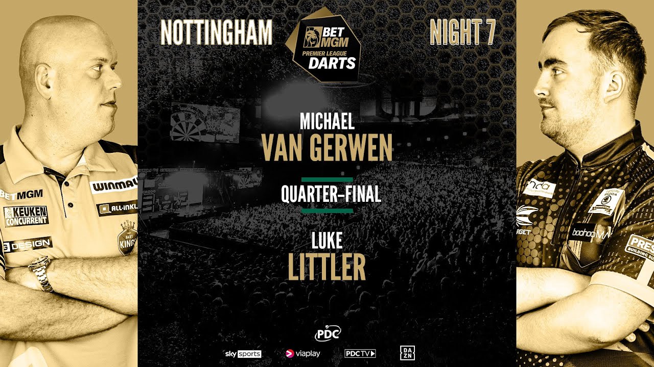 PDC Darts Premier League 2024 - Night 7 - 2024 03 14 - Michael van Gerwen vs Luke Littler HUN