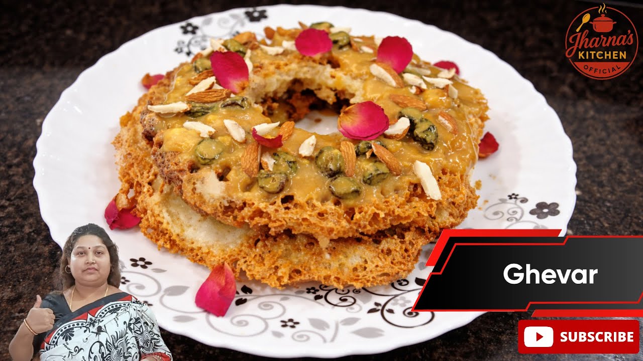 Ghevar | घेवर | Traditional Rajasthani Ghevar Sweet Recipe | Jharna’s Kitchen Official