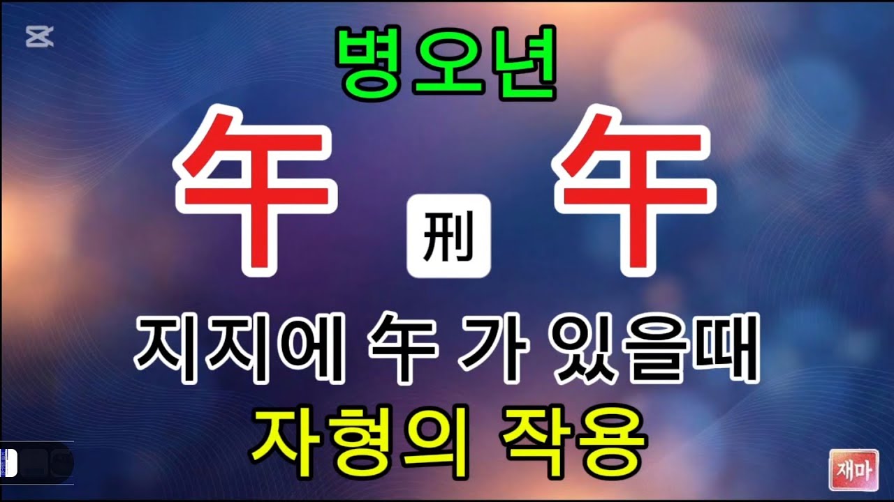 지지에 午가 있을때_형살의 작용
