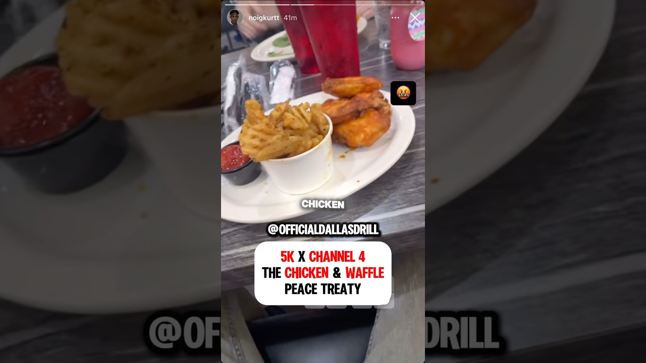 The chicken and waffle peace treaty #dallas #drill