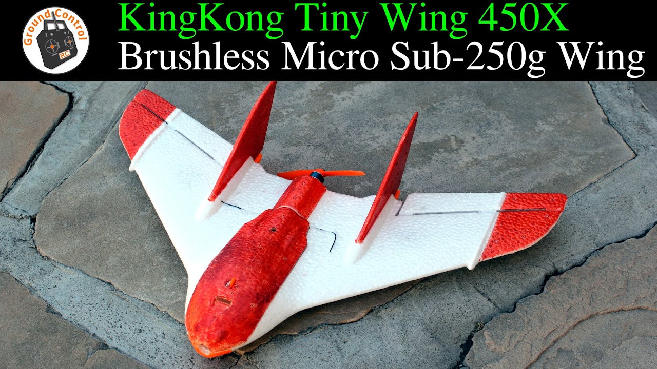 Brushless Micro Sub-250g FPV Wing - KINGKONG/LDARC TINY WING 450X 431mm Wingspan With Flight Control