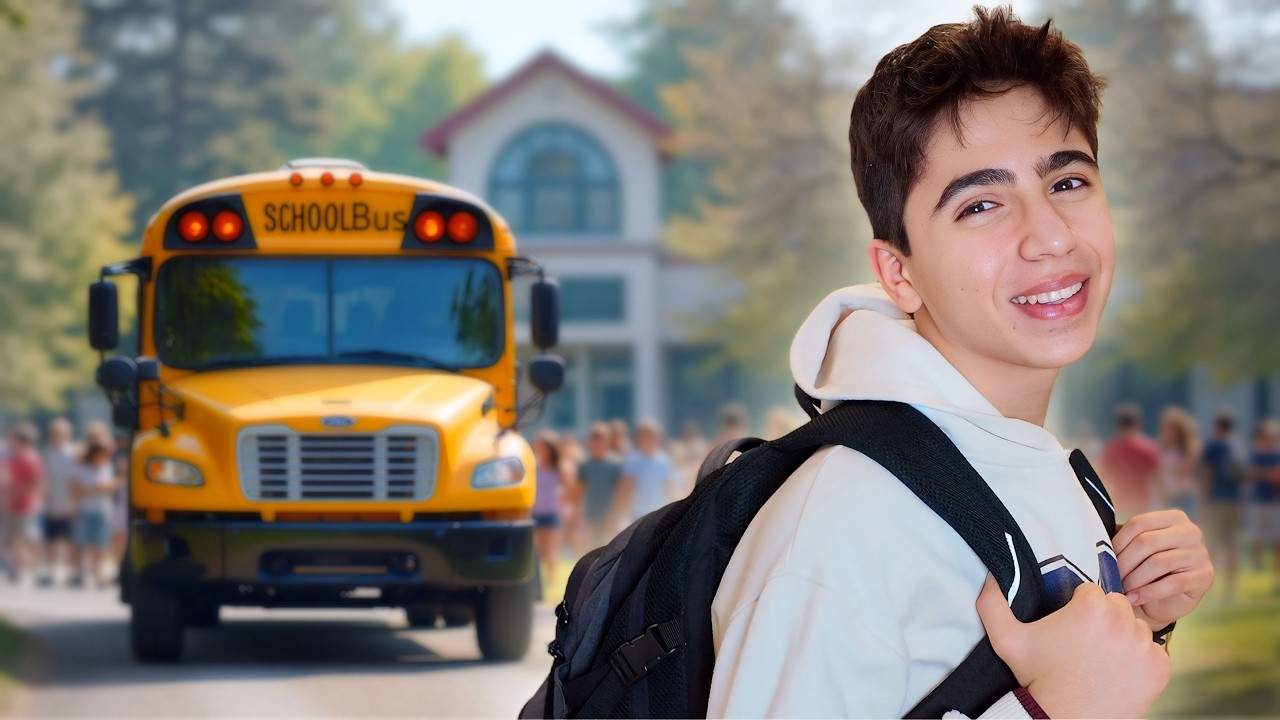 روتين حياتي يوم المدرسة 🚌 بدون اهلي !!