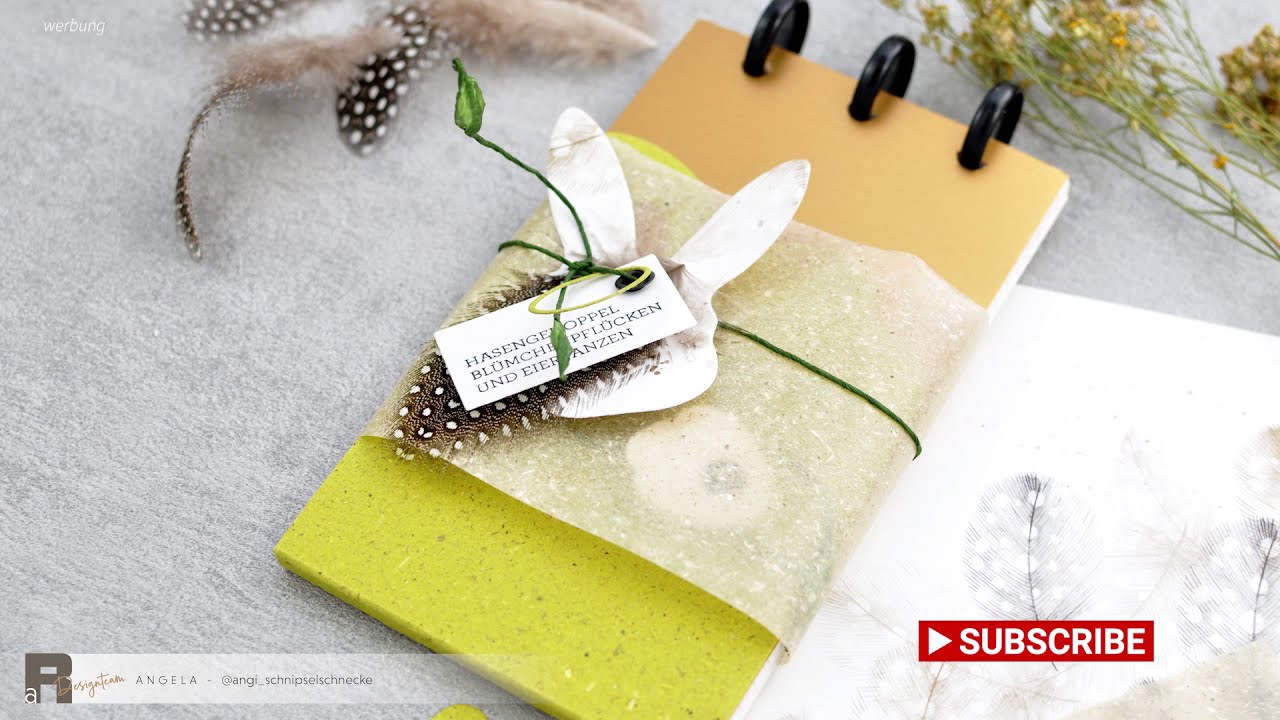 Werkelt mit mir ein Notizblock im Ostergewand mit Sachen aus der Kreativ BoxMärz #schnipselschnecke