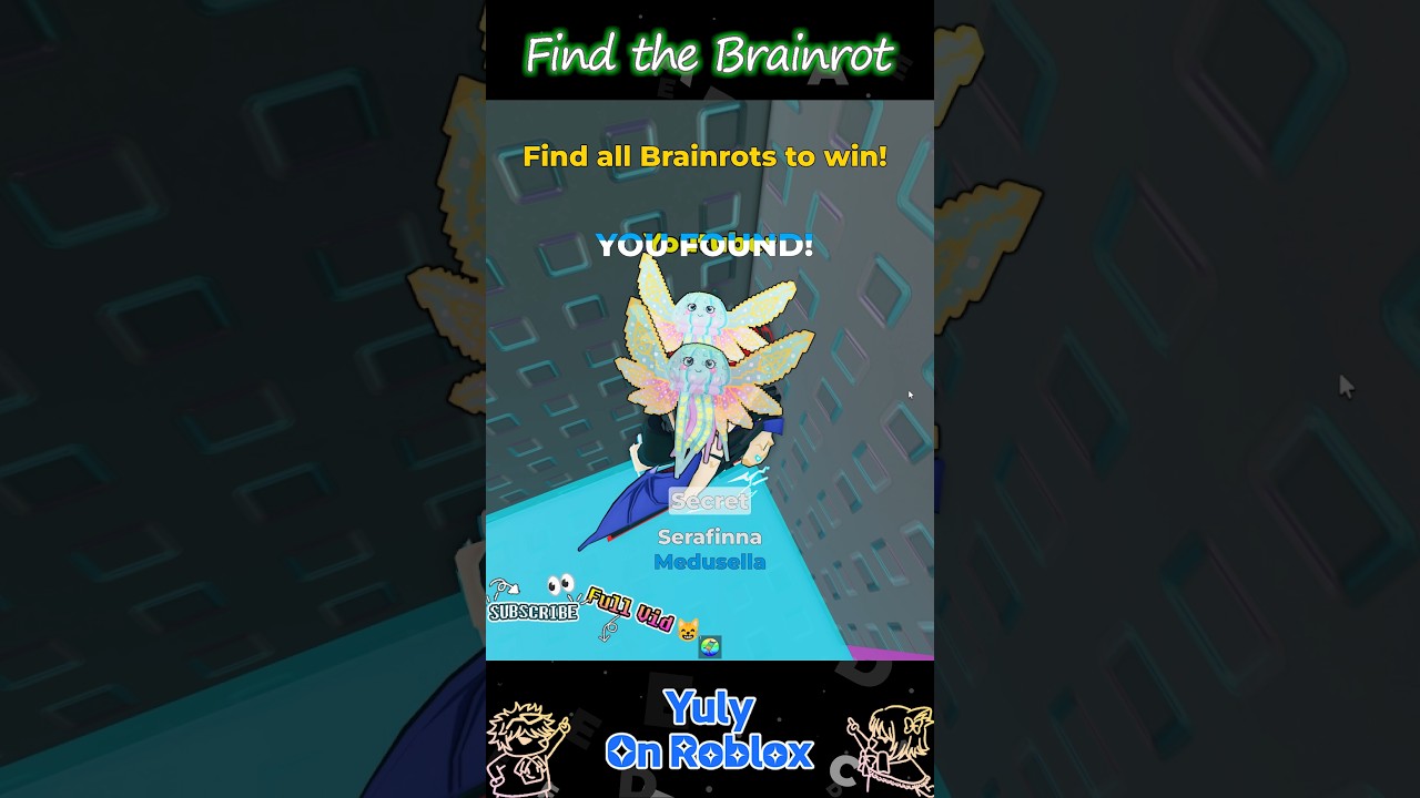 🐦Serafinna Medusella |👍Find the Brainrot - Fun Find Game🦈| @yulyonroblox - Shorts | 🎮ROBLOX | 4K