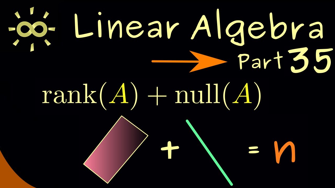 Linear Algebra 35 | Rank-Nullity Theorem [dark version]