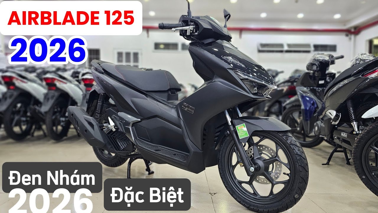 Airblade 125 2026 Đặc Biệt Đen Nhám + giá bán ngày 25/01. Khải Phạm #125 #airblade #2026 #honda #xe 