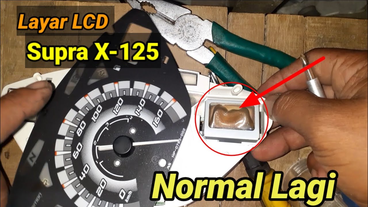 Cara ganti polaris Lcd indikator bensin spido Supra X125