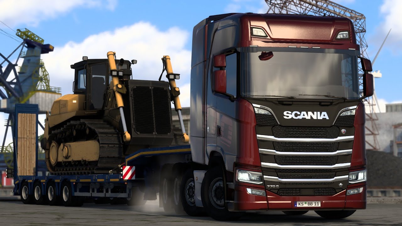 NEW Scania 770 S 8x4 | 39t Dozer | Kassel - Bremen (DE) - Livorno (IT) | Euro Truck Simulator 2 ASMR