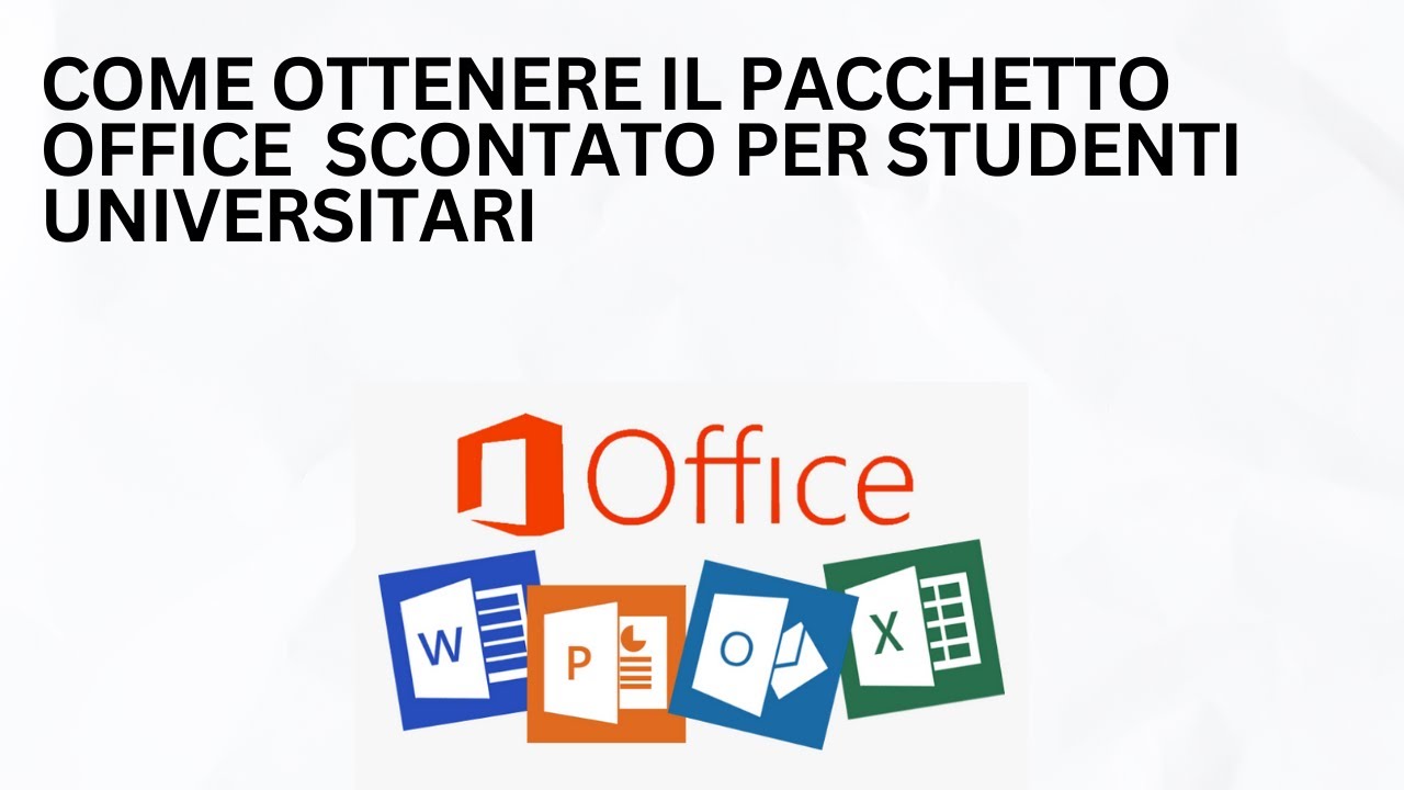 TUTORIAL: COME OTTENERE IL PACCHETTO OFFICE  CON LO SCONTO PER STUDENTI UNIVERSITARI.