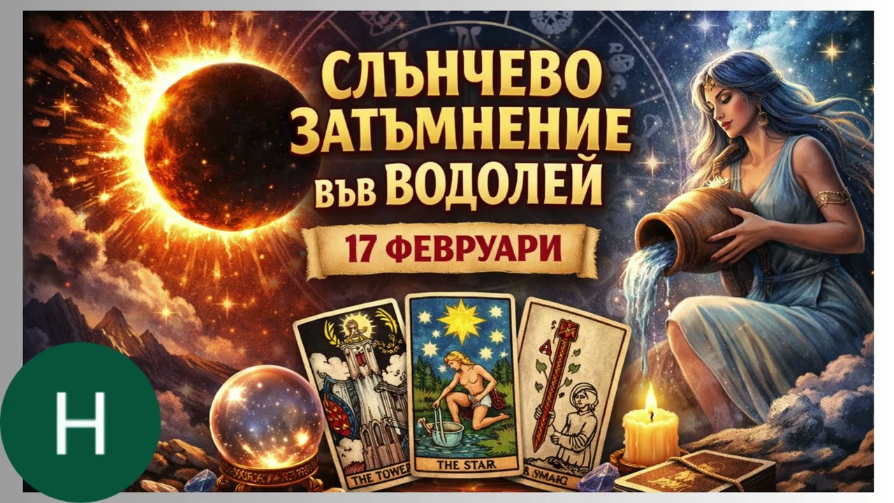 🌟Слънчево затъмнение във Водолей (17 февруари) – ТАРО за ВСЕКИ ЗОДИАКЛЕН ЗНАК | Новолуние 2026