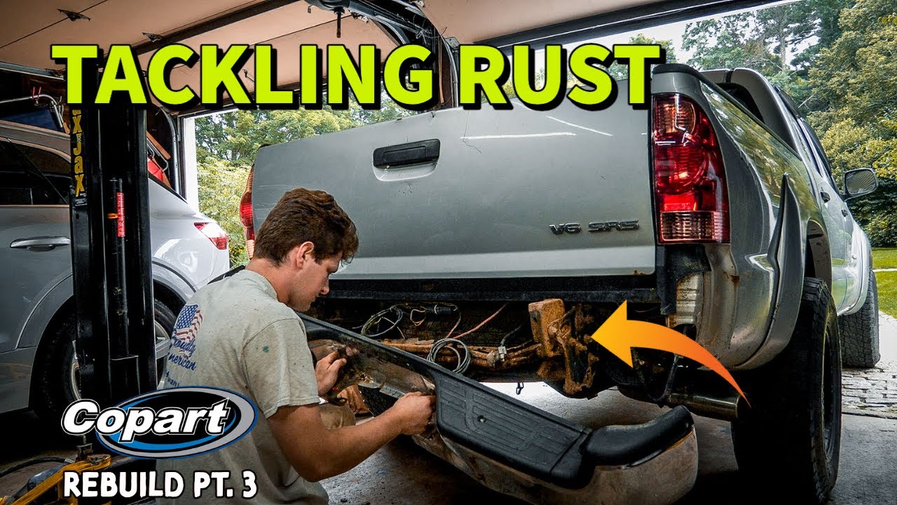 Rebuilding A Wrecked Toyota Tacoma Part 3 // LOTS of Rust! 🤯