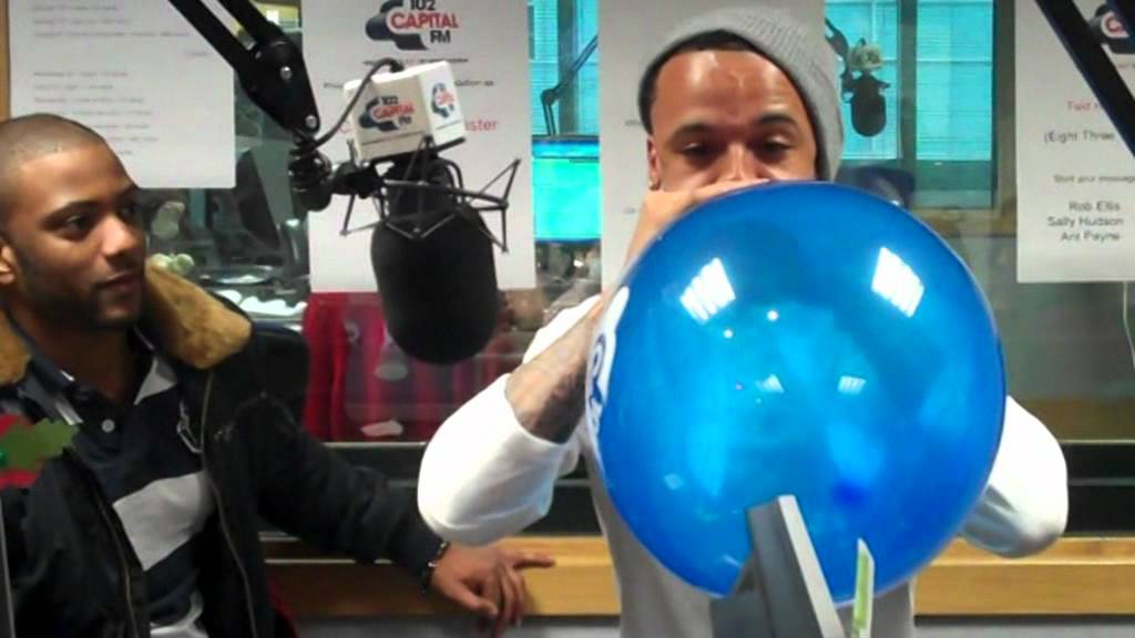 JLS Balloon Blowing with Capital FM Manchester