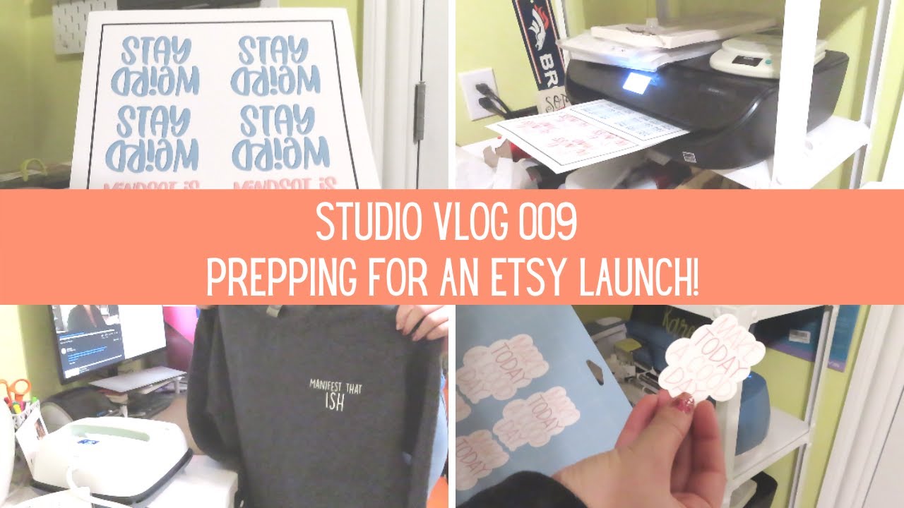 Day In The Life Of An Etsy Sticker Shop Owner | Studio Vlog Etsy 009 | Prepping For An Etsy Launch!