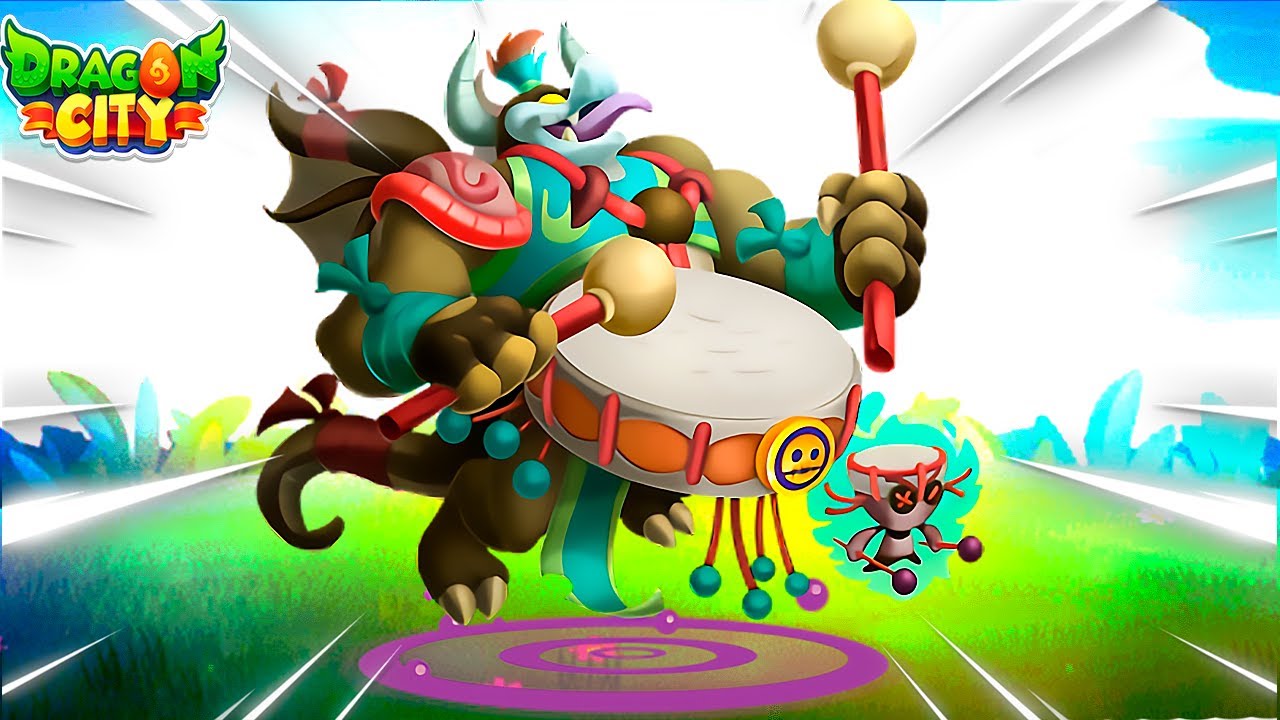 MI NUEVO DRAGON TAMBOR MALDITO AL 70 GRATIS EN DRAGON CITY