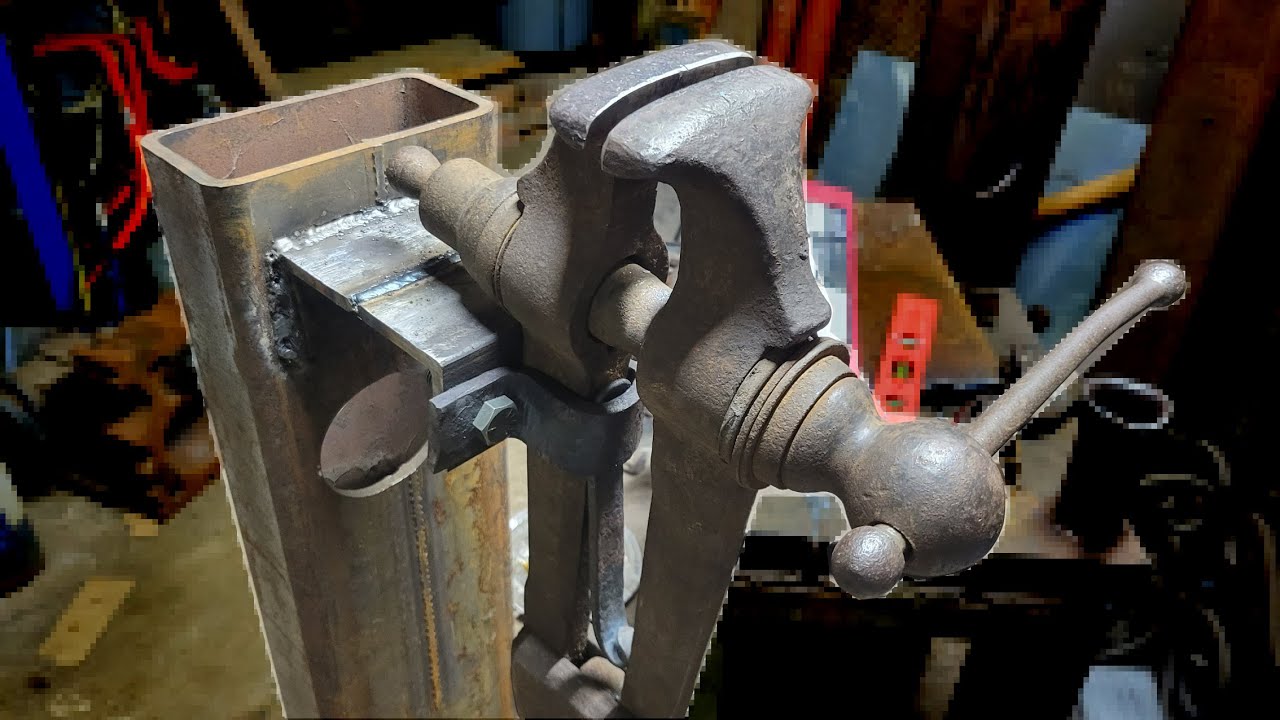 Blacksmith post vise restoration.