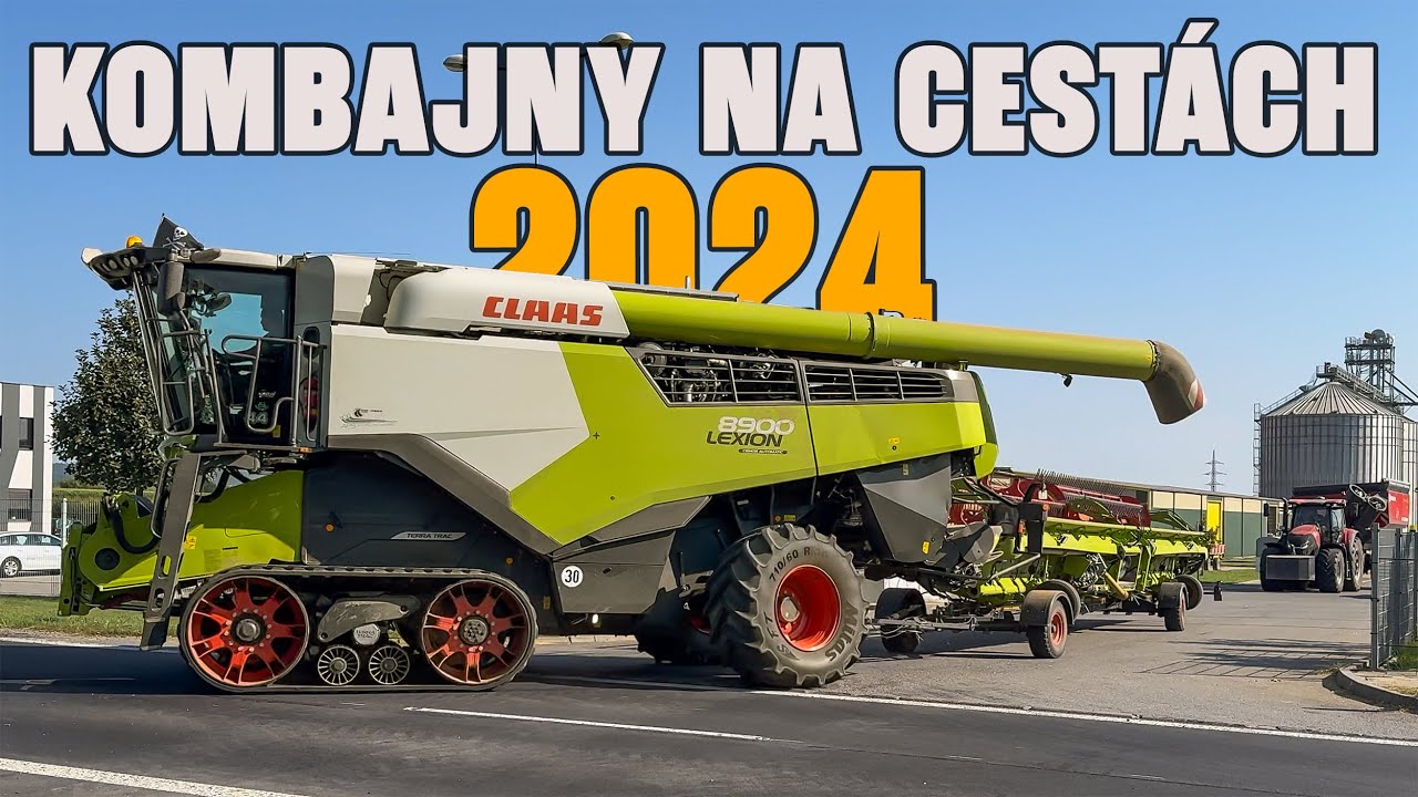 KOMBAJNY NA CESTÁCH 2024 [ Presuny KOMBAJNOV na úzkych cestách ]