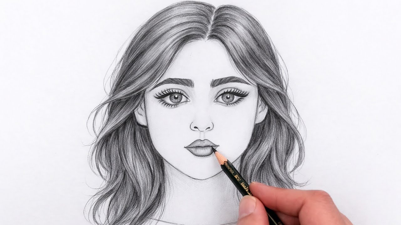 How to Draw Realistic Hair with Pencil ✏️ | Step by Step Portrait Drawing Tutorial