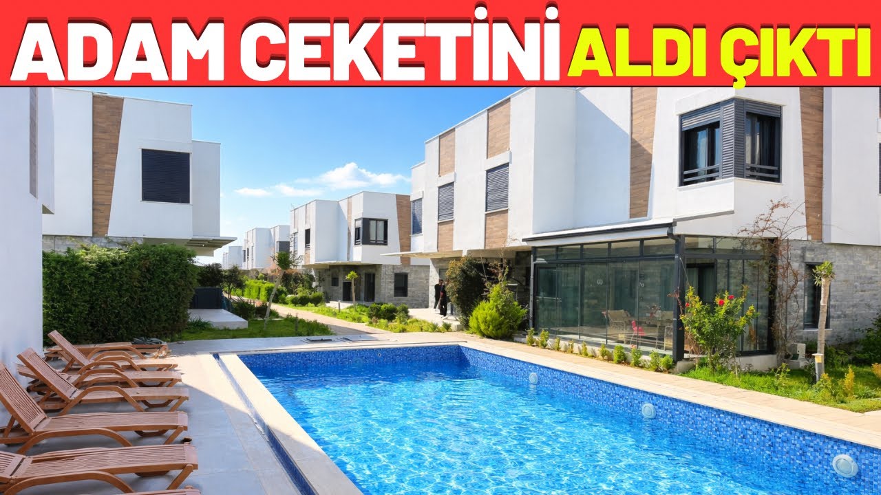 HERŞEY HAZIR , EŞYALI HAVUZLU 3+1 YAZLIK-A687 #didimdesatılık  