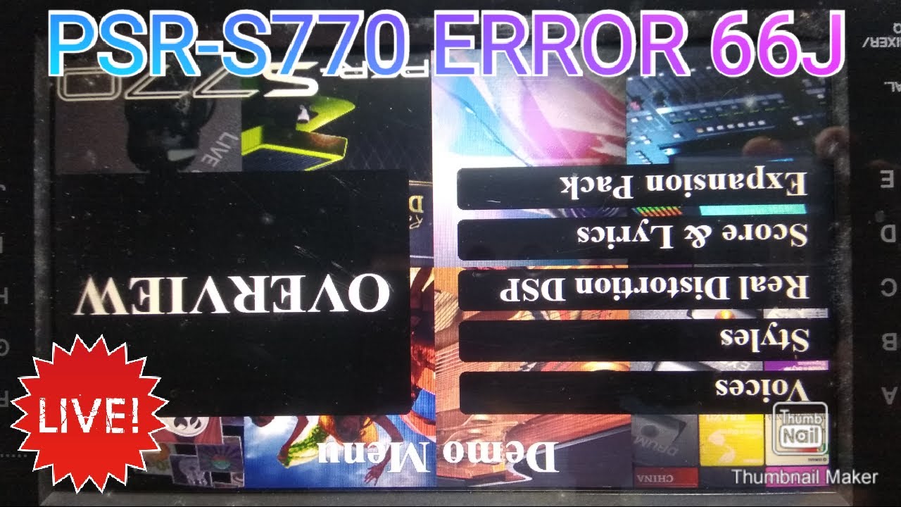 PSR-S770 UNECPECTED ERROR 66J
