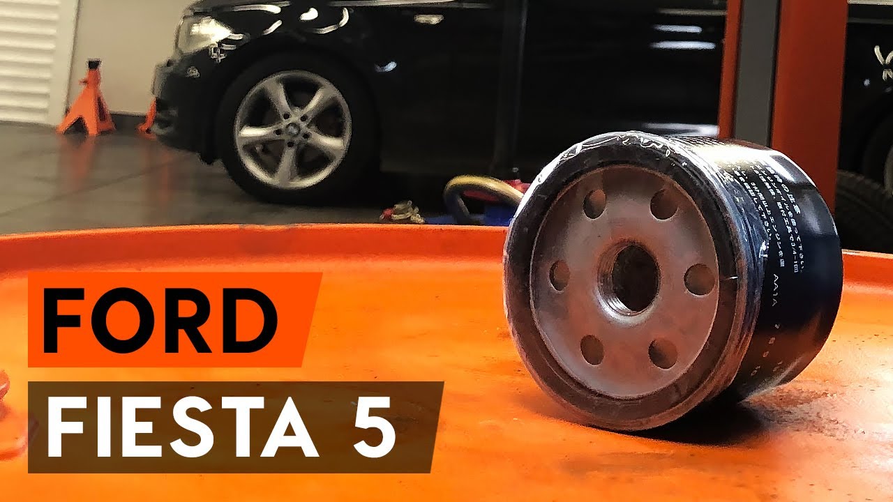 Kuinka vaihtaa öljynsuodatin ja moottoriöljy FORD FIESTA V JH, JD -merkkiseen autoon [AUTODOC]