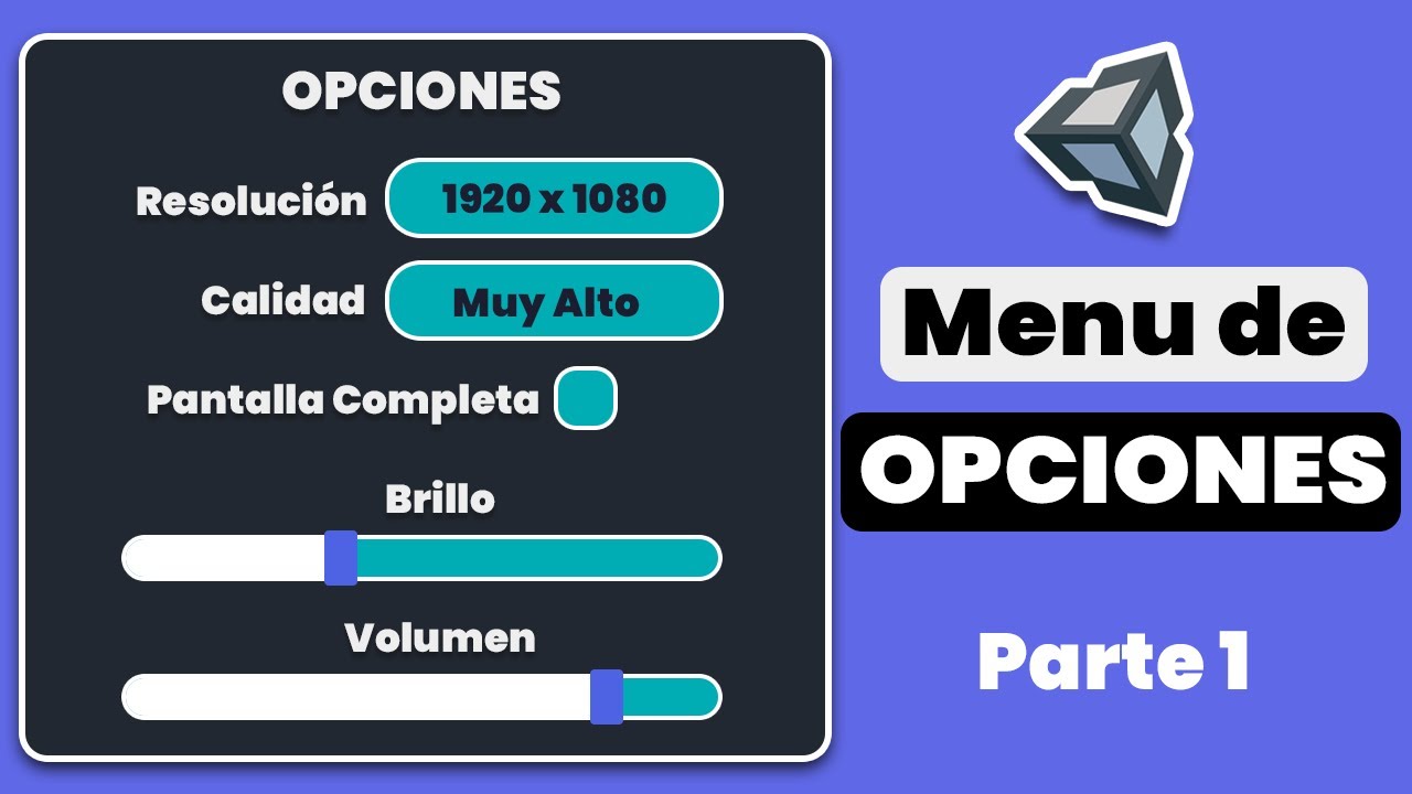 Unity - Como crear un menu de opciones  | Parte 1