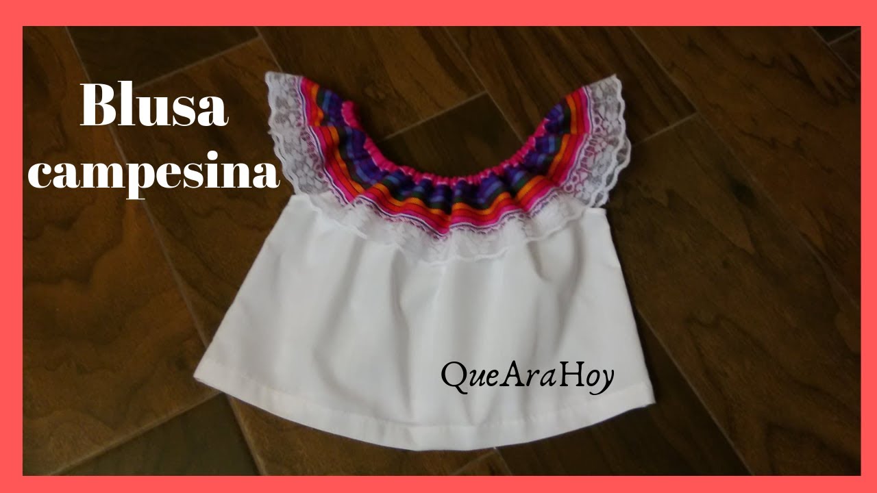 Confección de la blusa campesina   clase # 129