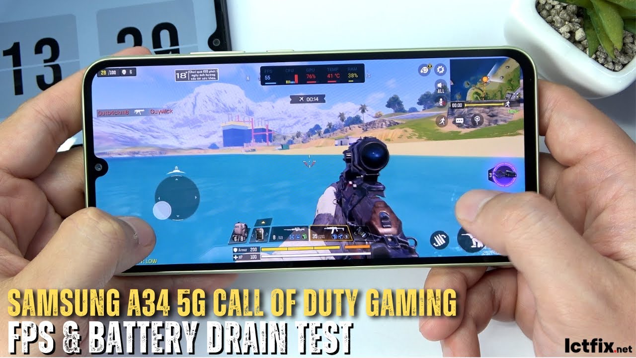 Samsung Galaxy A34 Call of Duty Mobile Gaming test CODM | Dimensity 1080, 120Hz Display