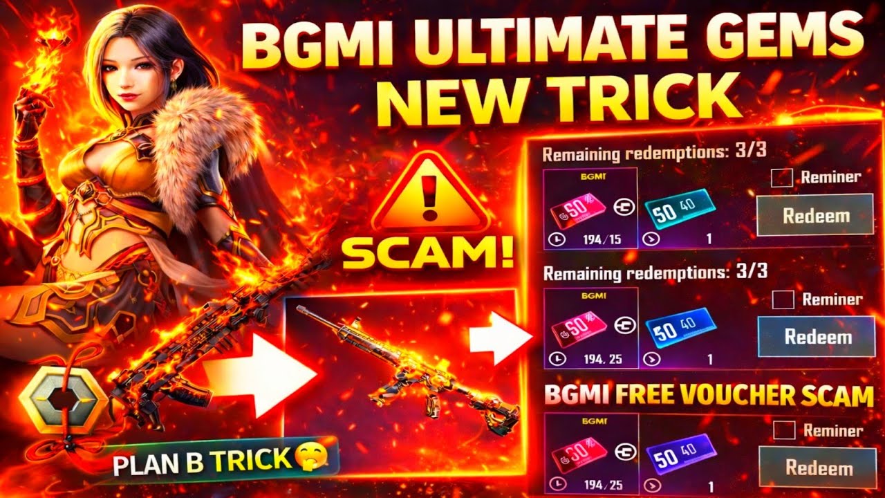 😍BGMI ULTIMATE GEMS NEW TRICK | BGMI FREE VOUCHER SCAM | PLAN B TRICK FOR ULTIMATE M416 | BONUS PASS